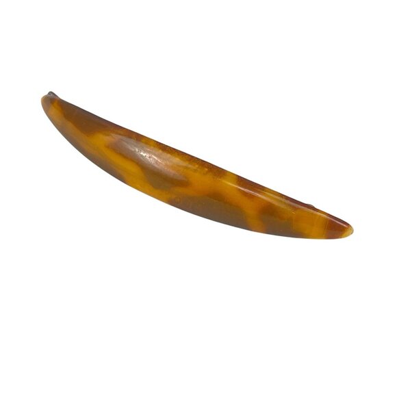 Vintage Tortoiseshell Banana Hair Clip 4.5" Plastic Retro Barrette For Women - Picture 2 of 5